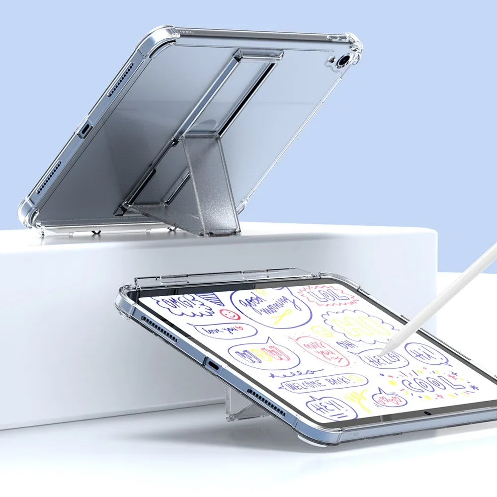 Araree Flexield Case For iPad 10.9 - 10th Gen. With Stand And Pen Holder - Clear - Tashqila Araree Flexield Case For iPad 10.9 - 10th Gen. With Stand And Pen Holder - Clear - Tashqila